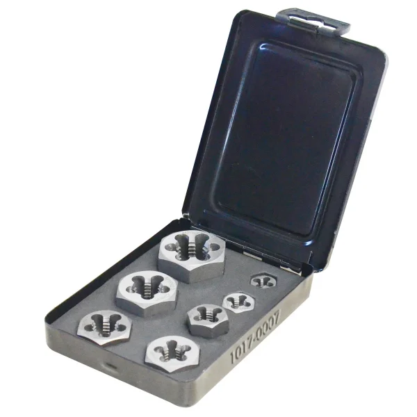 HHIP 7 PIECE M6-M20 HEXAGON RETHREADING DIE SET (1017-0007)