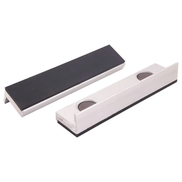 HHIP 8 X 1-1/8" ALUMINUM SOFT RUBBER-FACE VISE JAWS WITH MAGNET (3900-2279)