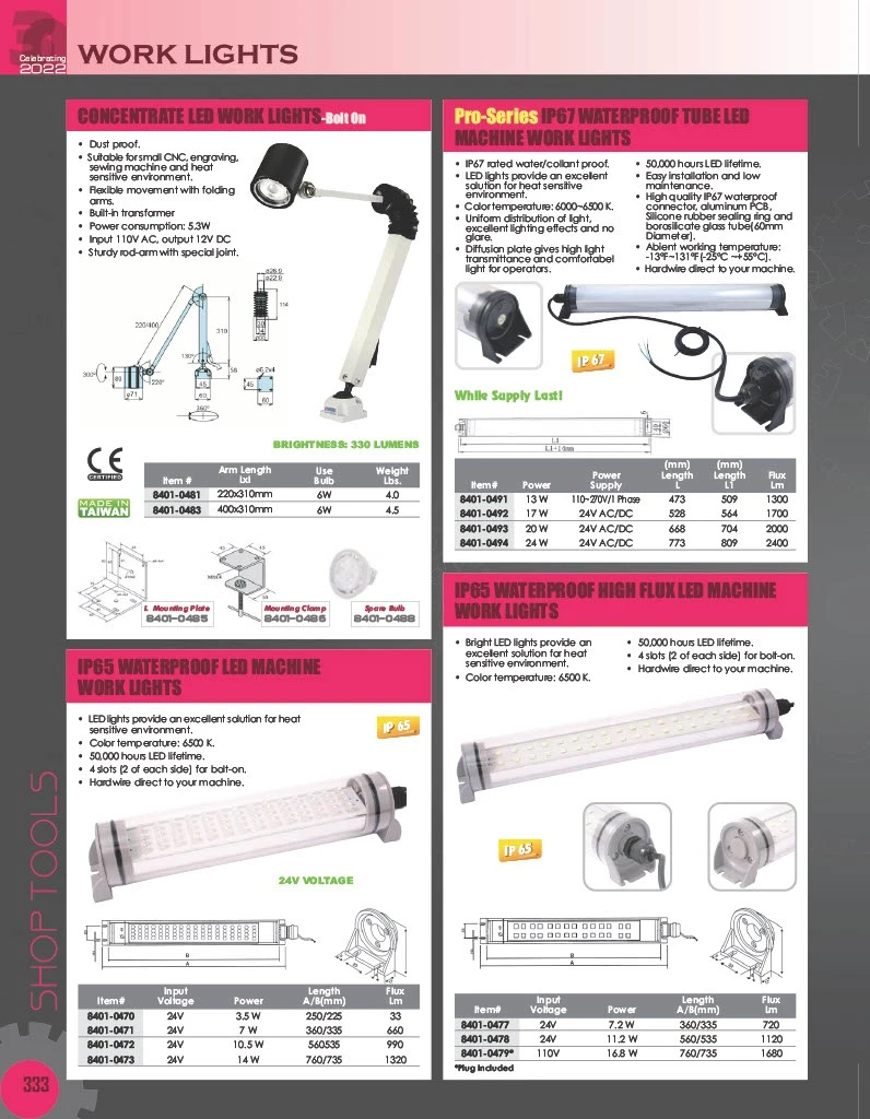 HHIP LED GOOSE NECK WORK LIGHT ON MAGNETIC BASE - 18 1/2" FLEXIBLE SHAFT (8401-0445) — product image 2