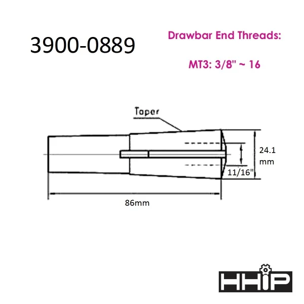 HHIP MT3 11/16" ROUND COLLET (3900-0889)