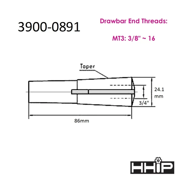 HHIP MT3 3/4" ROUND COLLET (3900-0891)