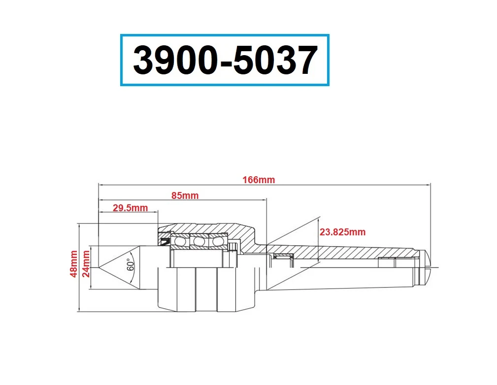 HHIP MT3 HIGH SPEED A-TYPE LIVE CENTER (3900-5037) — product image 2