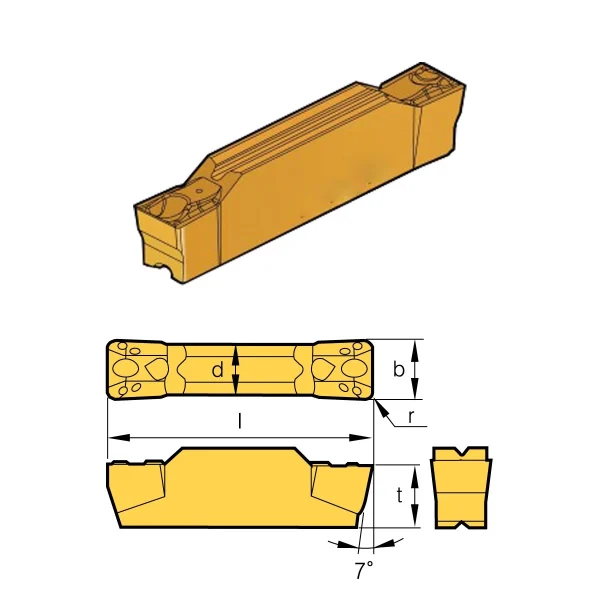 HHIP N123E2-0260-0008-BGF GRADE BPS253-CVD CUT-OFF & GROOVING INSERT (6024-4002)