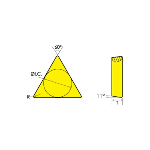 HHIP TPG-323 C-6 TiN COATED CARBIDE INSERT (6020-1323)