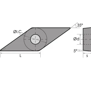 HHIP VBMT-221-EM nc-TiAIN COATED CARBIDE INSERT (6059-0221)