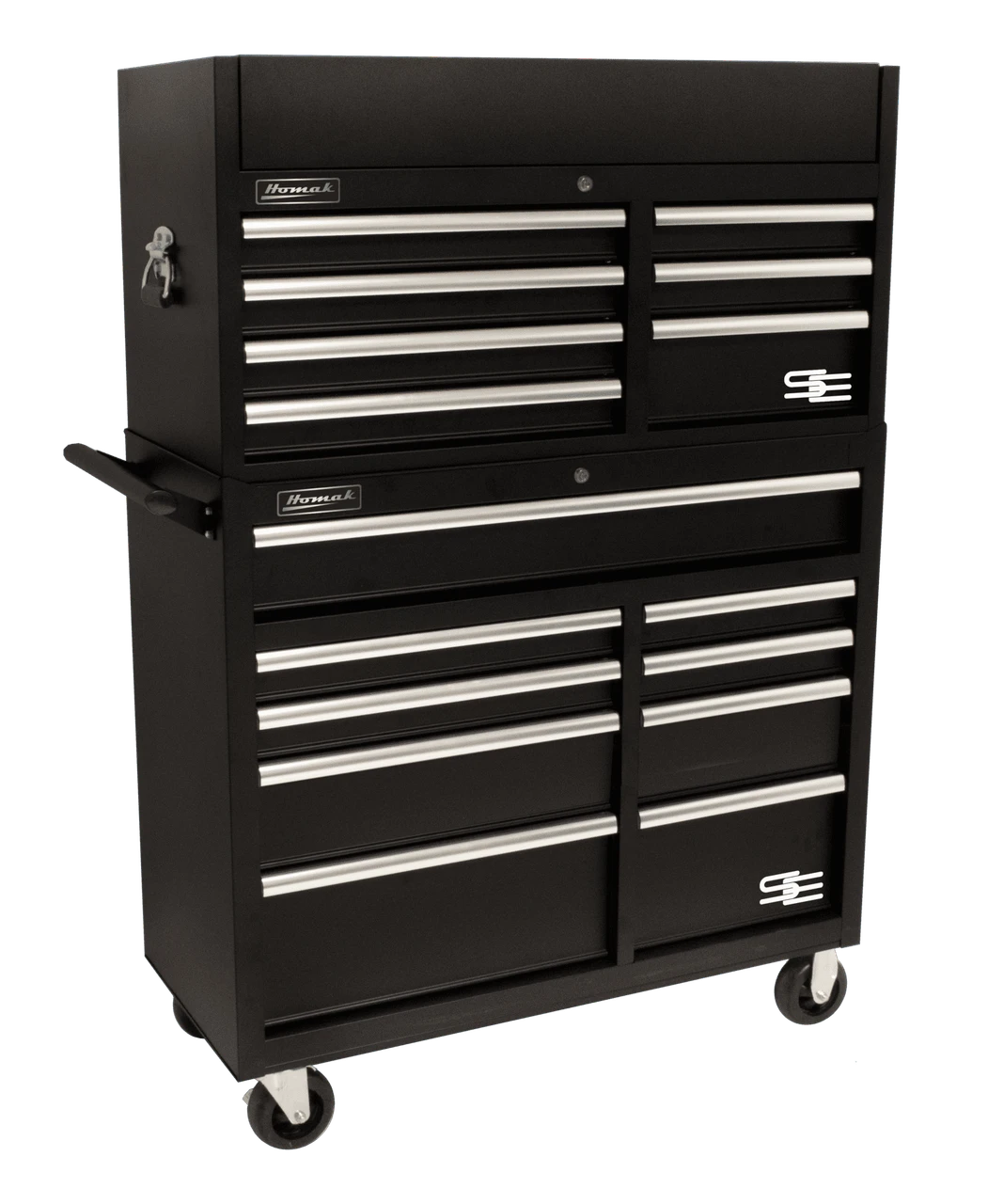 Homak 41" SE Series 9-Drawer Roller Cabinet - Black (BK04041097) — product image 2