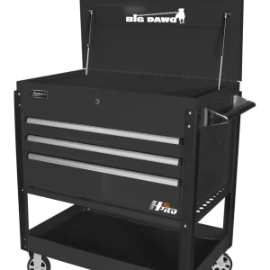 Homak 43" Big Dawg 3-Drawer Service Cart Black (BK06043030)
