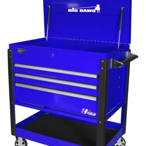 Homak 43" Big Dawg 3-Drawer Service Cart, Blue (BL06043030)
