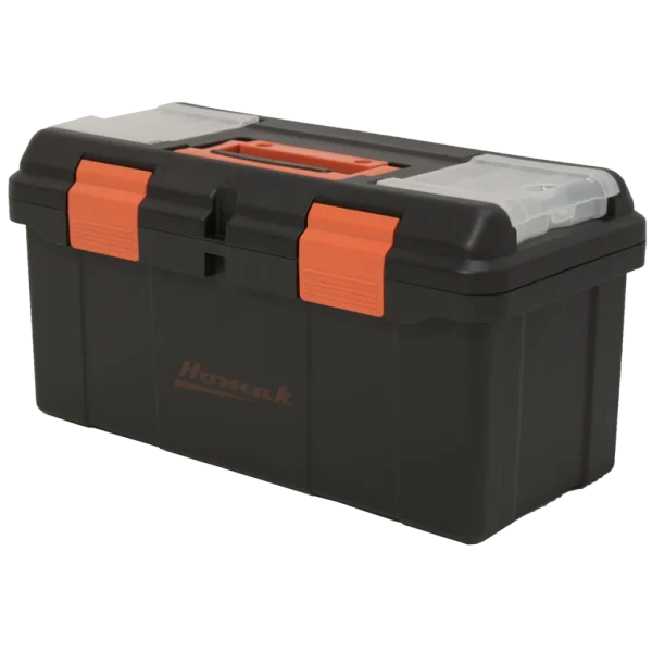 Homak 23" Black Plastic Toolbox with Beveled Lid (BK00122006)