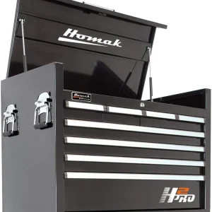 Homak H2PRO Series 36-Inch 8-Drawer Top Chest, Black (BK02036081)