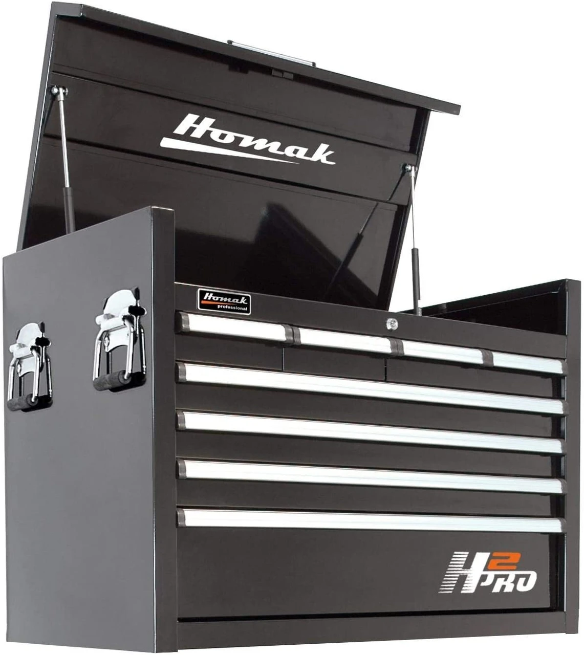 Homak H2PRO Series 36-Inch 8-Drawer Top Chest, Black (BK02036081)