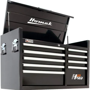 Homak H2PRO 41-Inch 9-Drawer Top Chest, Black (BK02041091)