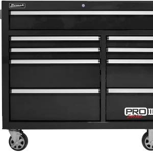 Homak PRO II Series 41" 9-Drawer Roller Cabinet, Black (BK04041092)