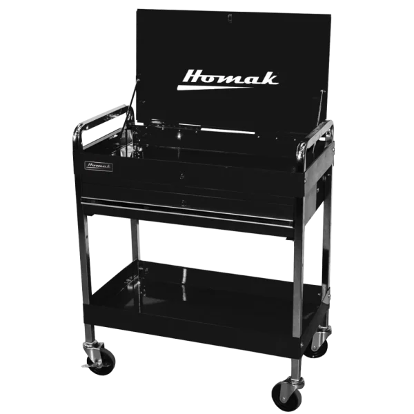 Homak 32-Inch Professional 1 Drawer Service Cart, Black (BK05500190)