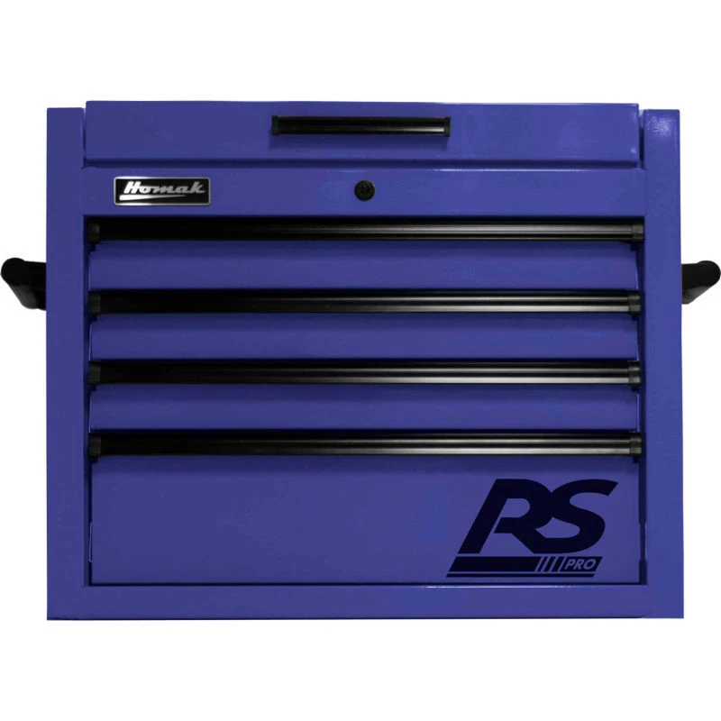 Homak RS Pro Series 27-Inch 4 Drawer Tool Chest, Blue (BL02027401)