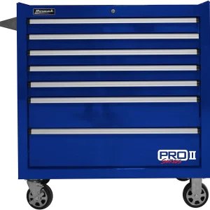 Homak PRO II Series 36" 7-Drawer Roller Cabinet, Blue (BL04036072)