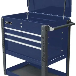 Homak 35" Pro Series Four Drawer Flip Top Service Cart - Blue (BL06032000)