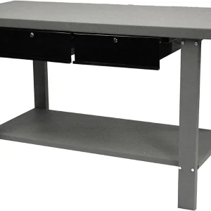 Homak Industrial Steel Workbench with 2 Drawers, 59" (GW00550170)
