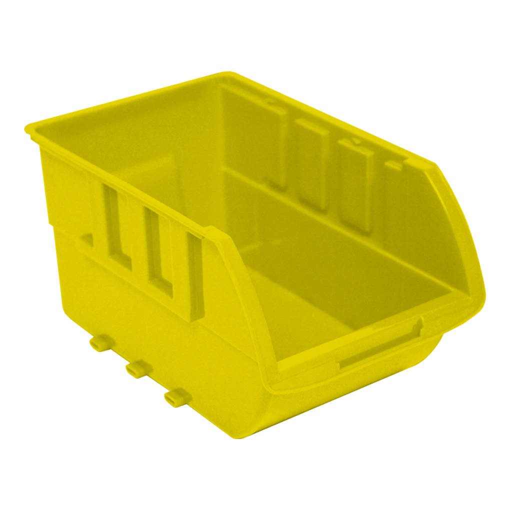Homak Large Yellow Plastic Tool Storage Bin (HA01001595)