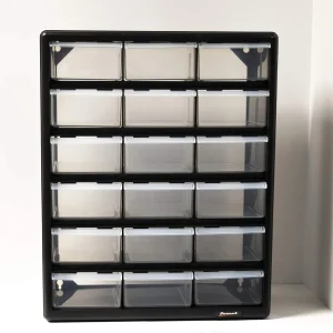 Homak 18 Drawer Parts Organizer, Black (HA01018001)