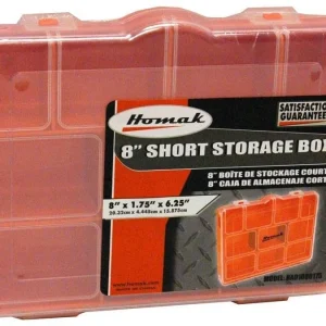 Homak 6-1/4" x 8" Plastic Tool Storage Box (HA01086175)