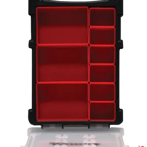 Homak Plastic Tool Storage with 9 Removable Bins (HA01109225)