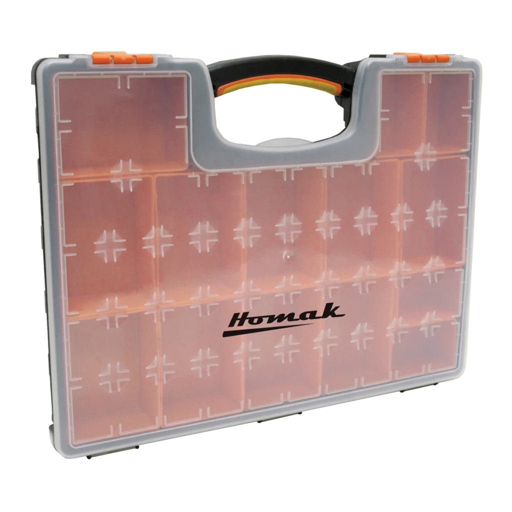 Homak Plastic Tool Storage with 22 Removable Bins (HA01122238)