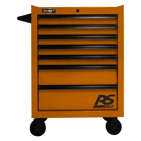 Homak 27" RS PRO 7 Drawer Roller Cabinet, Orange (OG04027770)