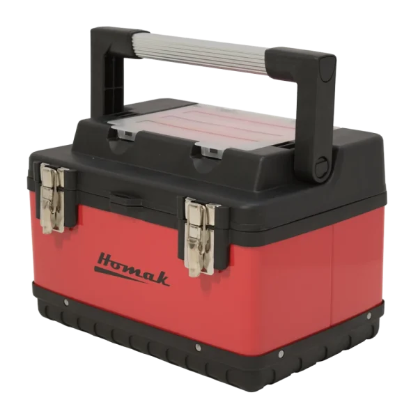 Homak 26" Red Metal Toolbox with Black Plastic Handle (RD00126110)