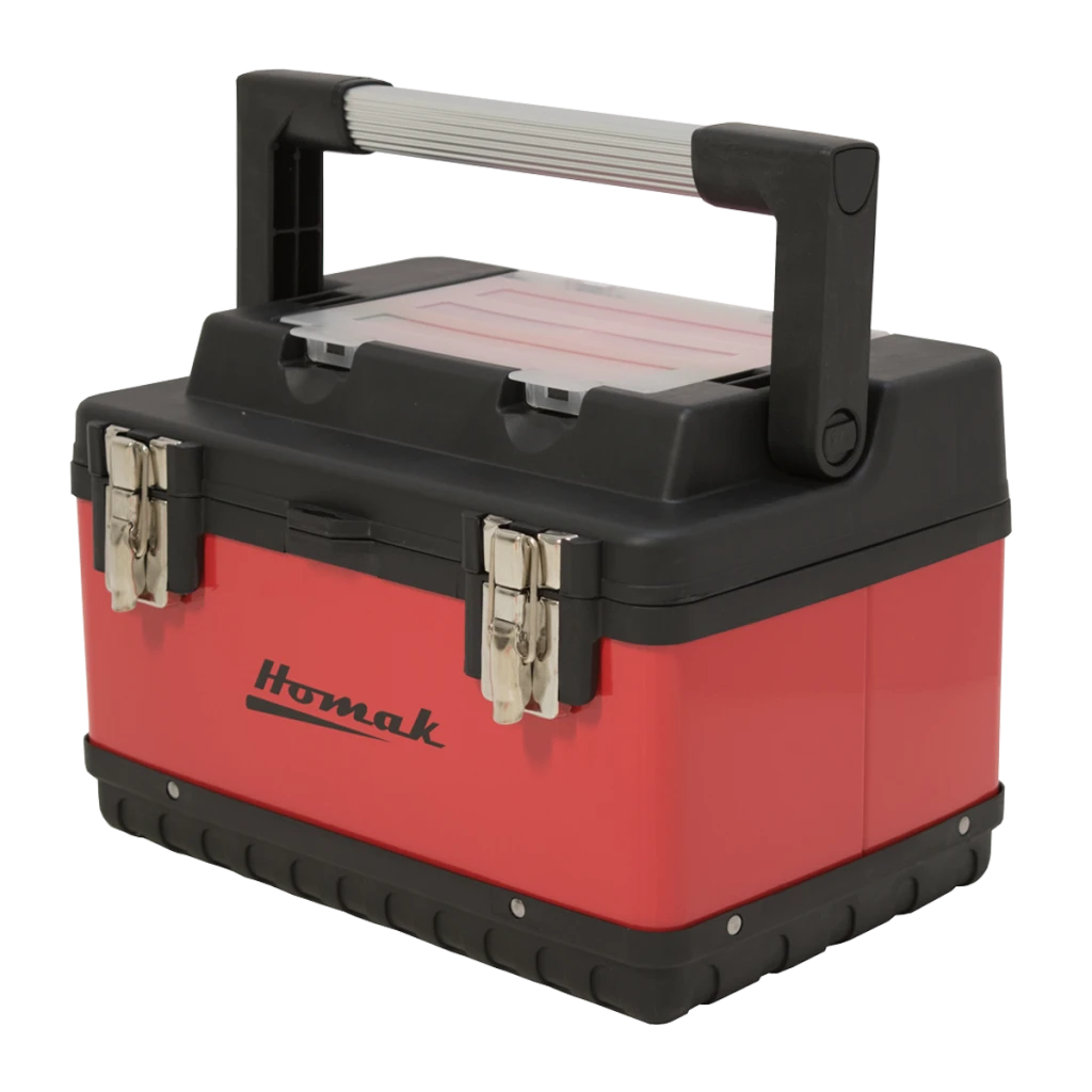 Homak 26" Red Metal Toolbox with Black Plastic Handle (RD00126110)