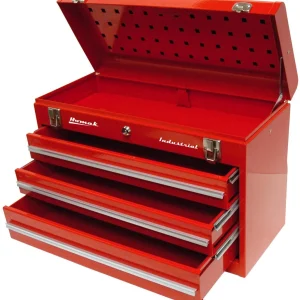 Homak 20-Inch 3-Drawer Friction Toolbox, Red Powder Coat (RD00203200)