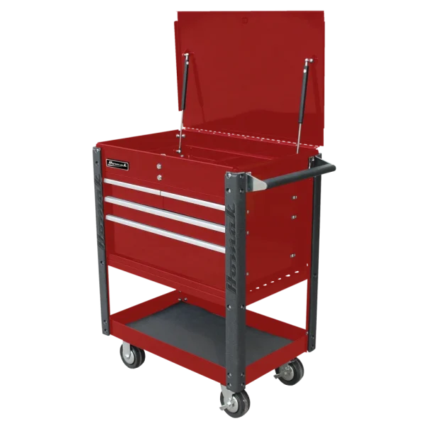 Homak Pro Series 35" Four Drawer Flip Top Service Cart - Red (RD06032000)