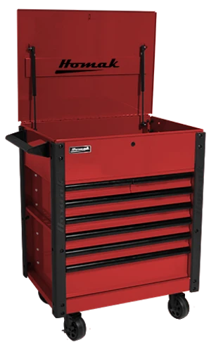 Homak 7 Drawer Tool Cart 35" RS Pro Series - Red (RD06035247) — product image 2