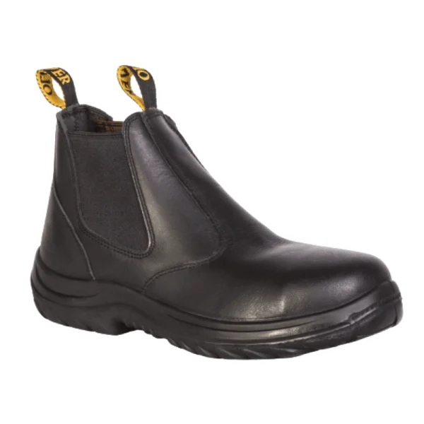 Honeywell 34620-BLK-120 Black Leather Chelsea Pull-up 6" Boot, Size 12