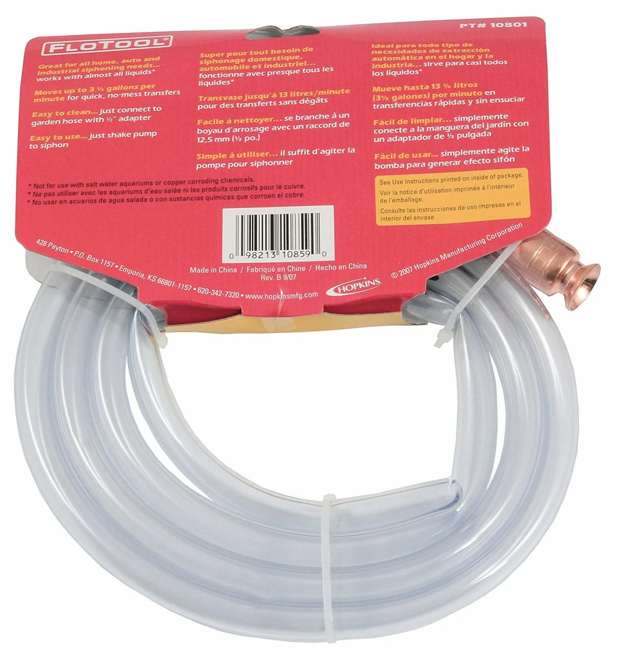 Hopkins Shaker Siphon 3.5 Gal per Min, 6' Tube (10801) — product image 3