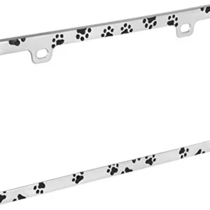 Hopkins Bell Black Paw Print License Plate Frame (22-1-46104-8)