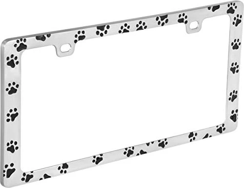 Hopkins Bell Black Paw Print License Plate Frame (22-1-46104-8)