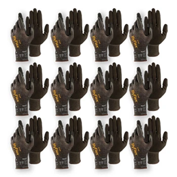 HyFlex Oil & Cut Resistant Knit Gloves With Nitrile Foam Palm Coating (11931110-12) Pack of 12