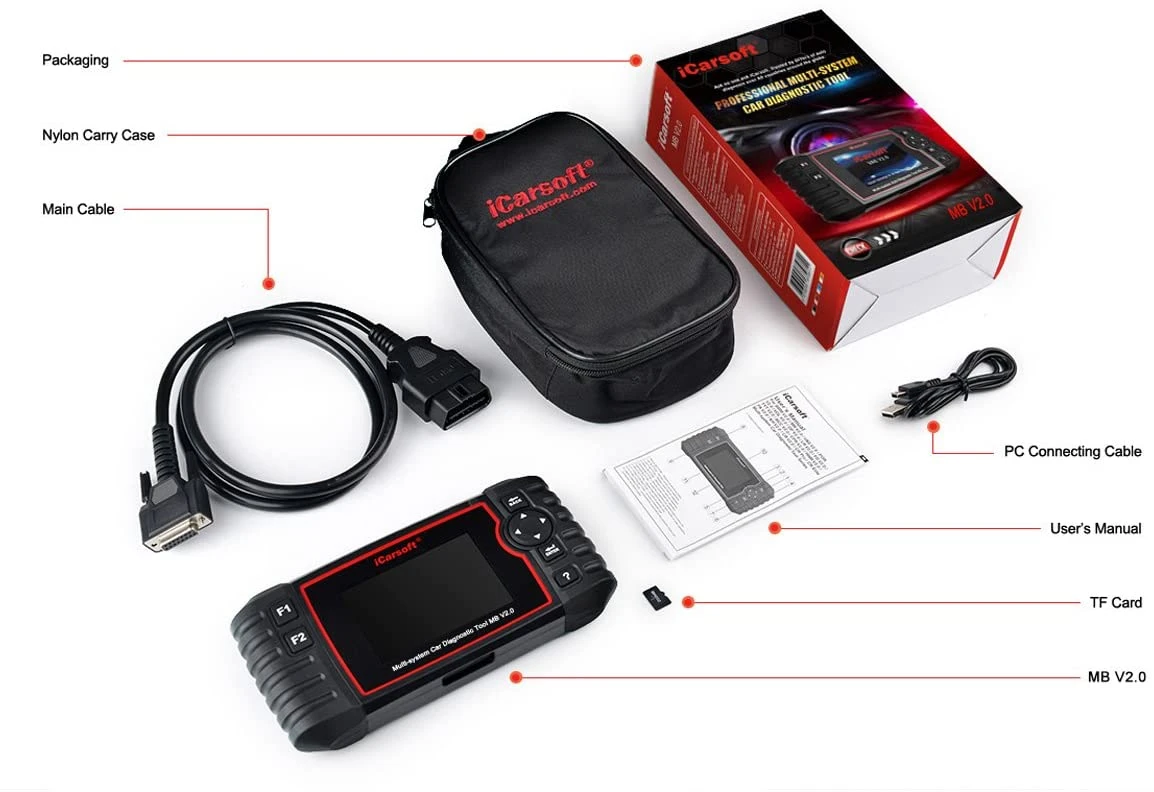 iCarsoft Diagnostic Tool for Mercedes-Benz/Sprinter/Smart (MBV2.0) — product image 2
