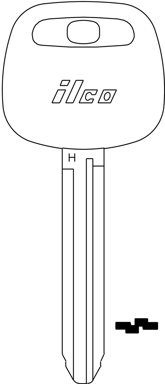 Ilco TOY44H-PT Toyota H Transponder Key