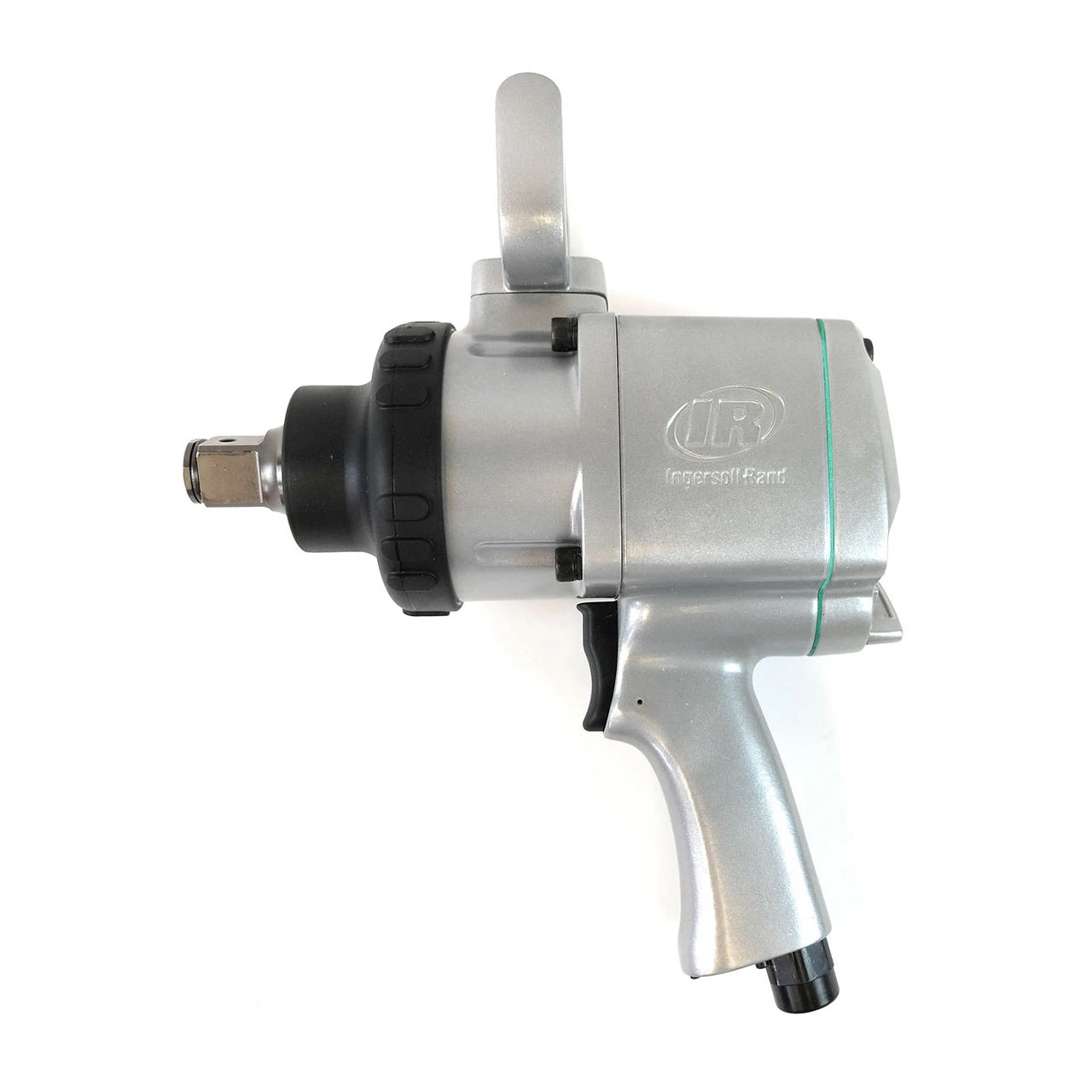 Ingersoll Rand silver pneumatic impact wrench with top support handle
