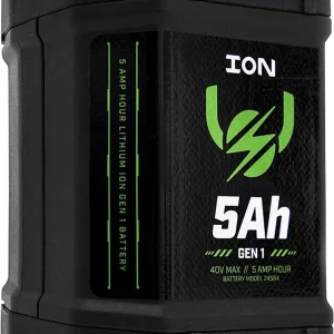 ION 24510 XC5 40V 5Ah Lithium Battery Kit, Black/Green