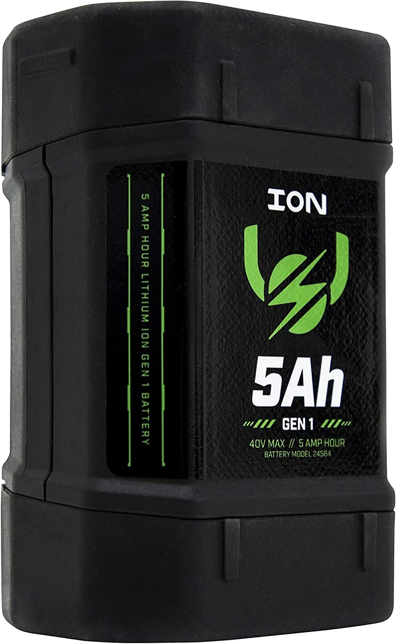 ION 24510 XC5 40V 5Ah Lithium Battery Kit, Black/Green