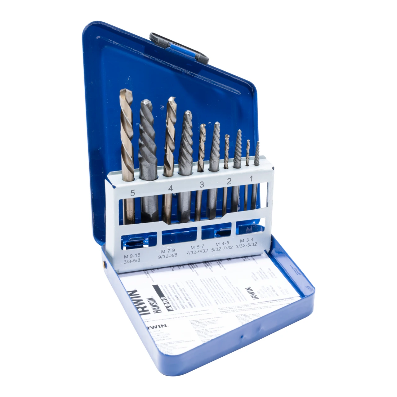 Irwin 10-Piece Spiral Extractor & Drill Bit Set in Metal Index (11119) — product image 2