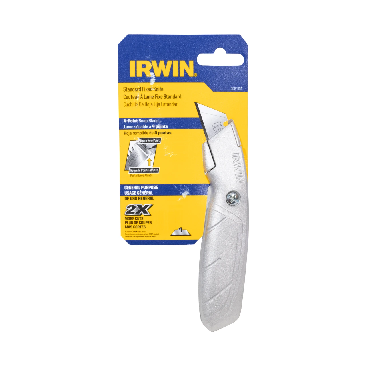 Irwin 6-1/2" Standard Fixed Utility Knife (2081101)