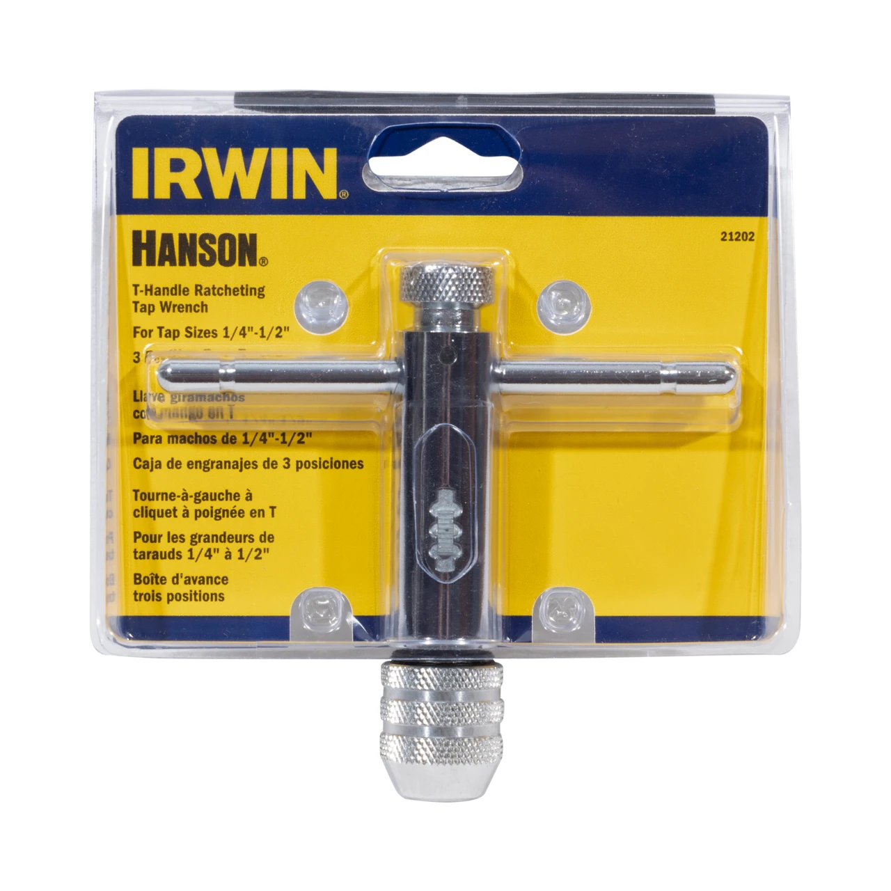 Irwin 1/4"-1/2" Tap T-Handle Ratcheting Tap Wrench (21202) — product image 4