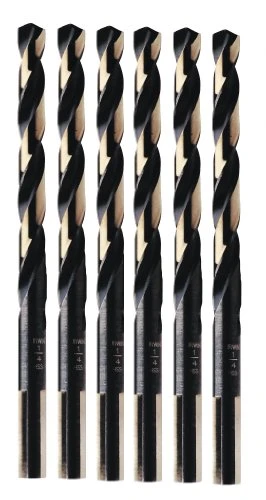 Irwin 31/64" x 5-7/8" Black & Gold Drill Bit w/ Split Point (3019031B)