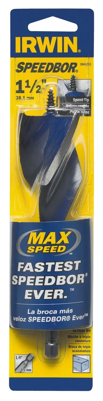 Irwin 1-1/2" Speedbor MAX Speed Bit (3041021) — product image 2