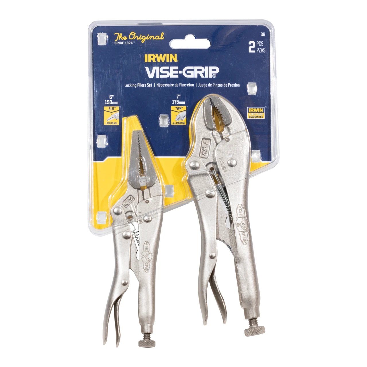 Irwin 2-Piece Original Locking Pliers with Wire Cutter Set (36)