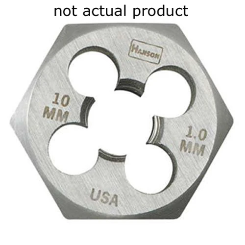 Irwin 3mm - 0.60mm HCS 1" Flat Hex Die (6613)